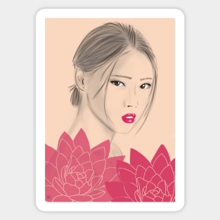 Asian girl Sticker